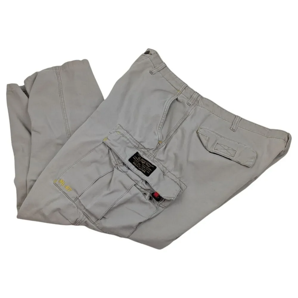 Vtg Polo Jeans Co Cargo Pants Mens 33X27 Ralph Lauren Military Style Paratrooper